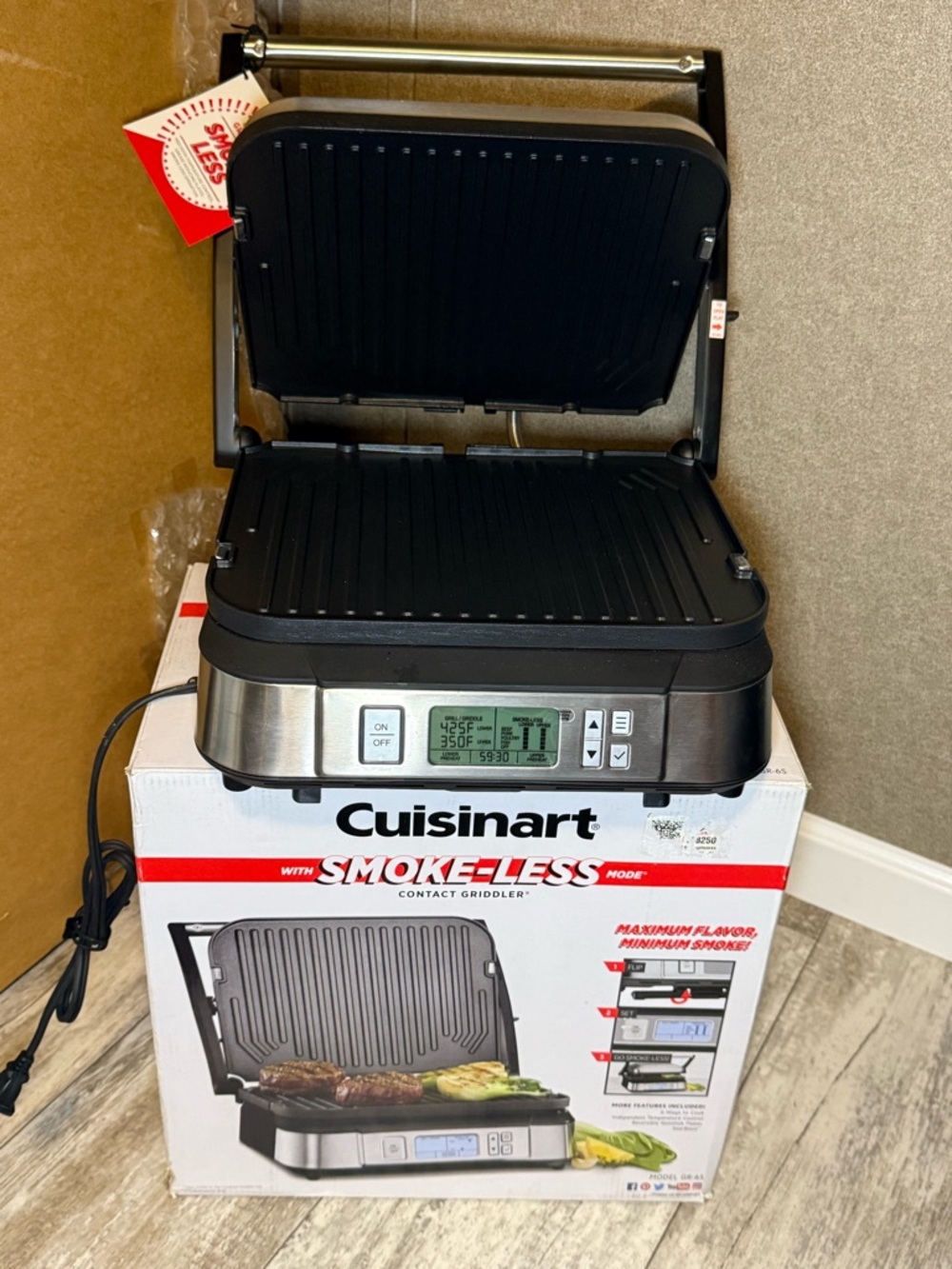 Cuisinart Stainless Steel Black Electric Contact Grill